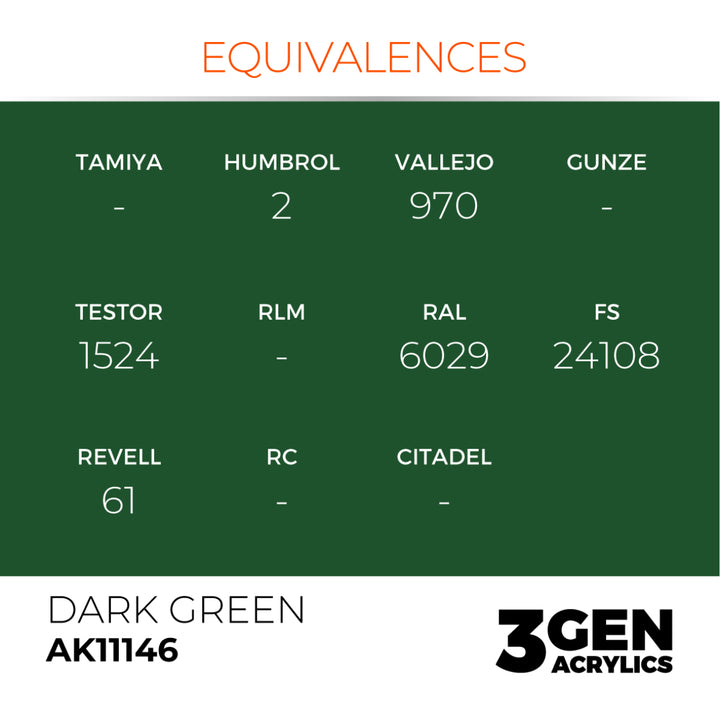 3GEN Acrylics: Dark Green (AK Interactive) (AK11146)