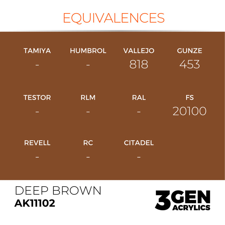 3GEN Acrylics: Deep Brown – Intense (AK Interactive) (AK11102)