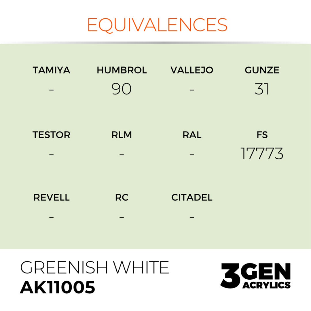3GEN Acrylics: Greenish White (AK Interactive) (AK11005)