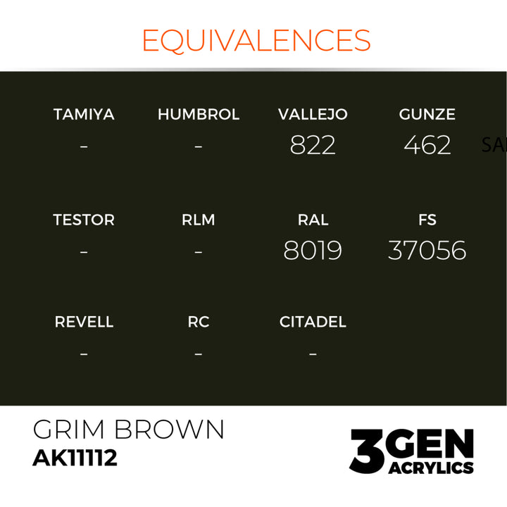 3GEN Acrylics: Grim Brown (AK Interactive) (AK11112)