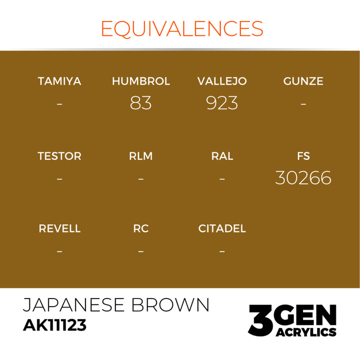 3GEN Acrylics: Japanese Brown (AK Interactive) (AK11123)