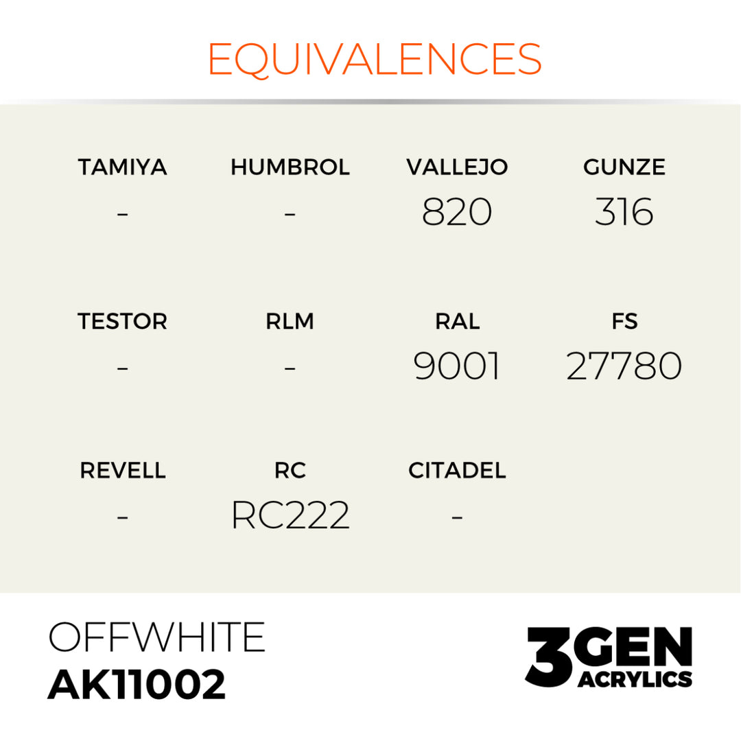 3GEN Acrylics: Offwhite (AK Interactive) (AK11002)