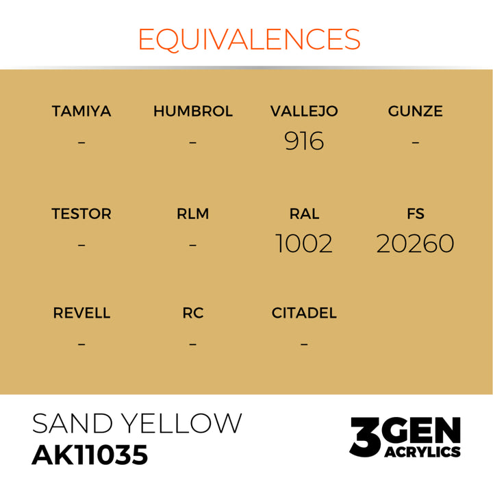 3GEN Acrylics: Sand Yellow (AK Interactive) (AK11035)