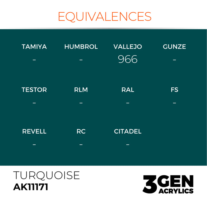 3GEN Acrylics: Turquoise (AK Interactive) (AK11171)