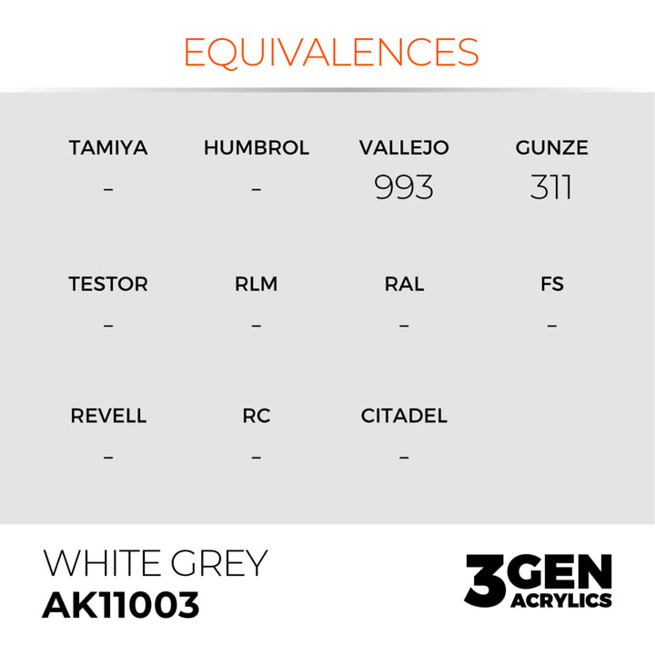 3GEN Acrylics - White Grey (AK Interactive) (AK11003)