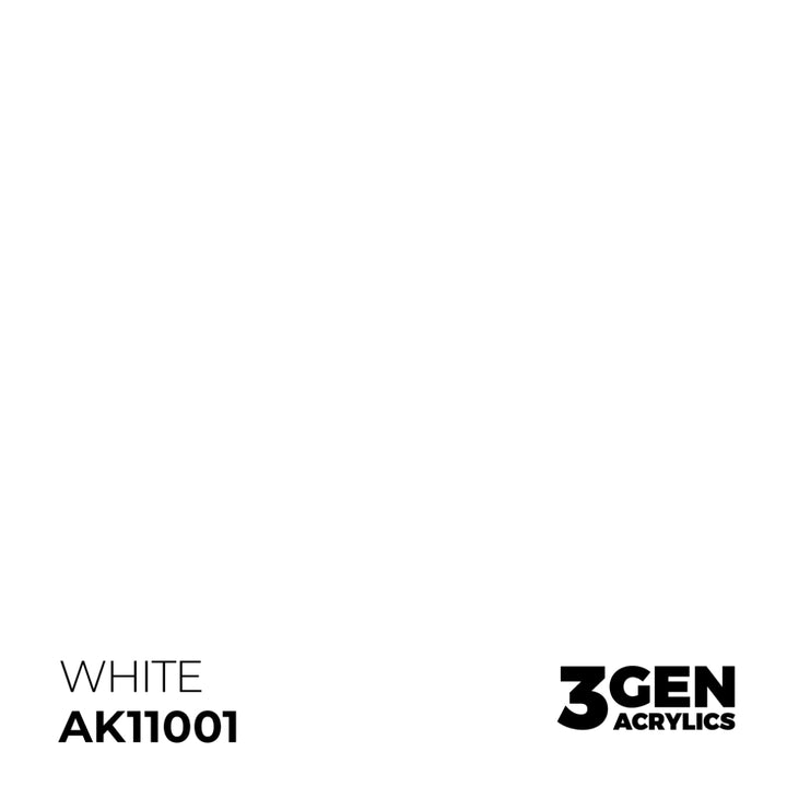 3GEN Acrylics: White - Intense (AK Interactive) (AK11001)