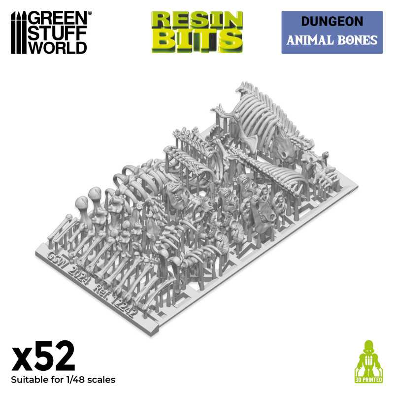 3D printed set - Animal Bones 1:48 (Green Stuff World)