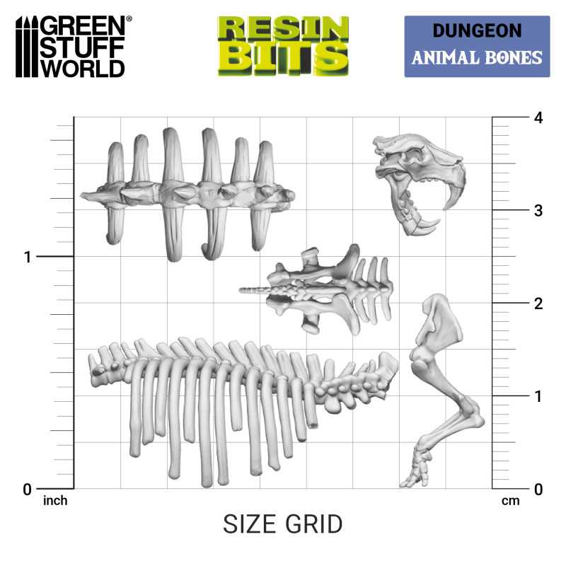 3D printed set - Animal Bones 1:48 (Green Stuff World)