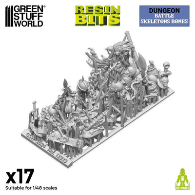 3D printed set - Battle Skeleton Bones 1:48 (Green Stuff World)