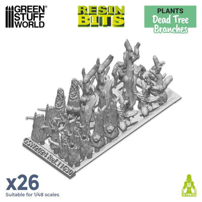 3D printed set - Dead Tree Brushes (Green Stuff World)