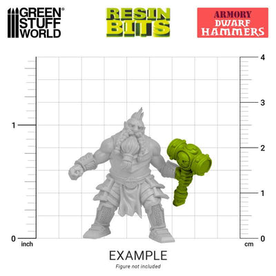 3D printed set - Dwarf Hammers (Green Stuff World)