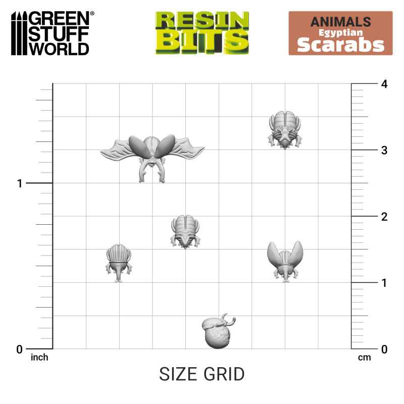 3D printed set - Egyptian Scarabs (Green Stuff World)