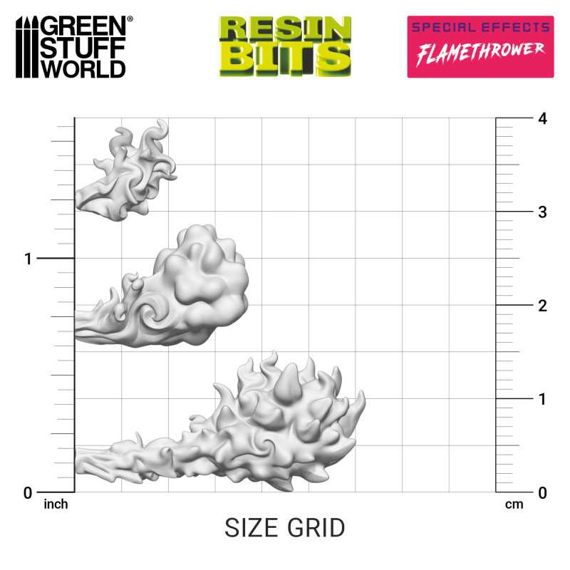 3D printed set - Flamethrower Effect (Green Stuff World)