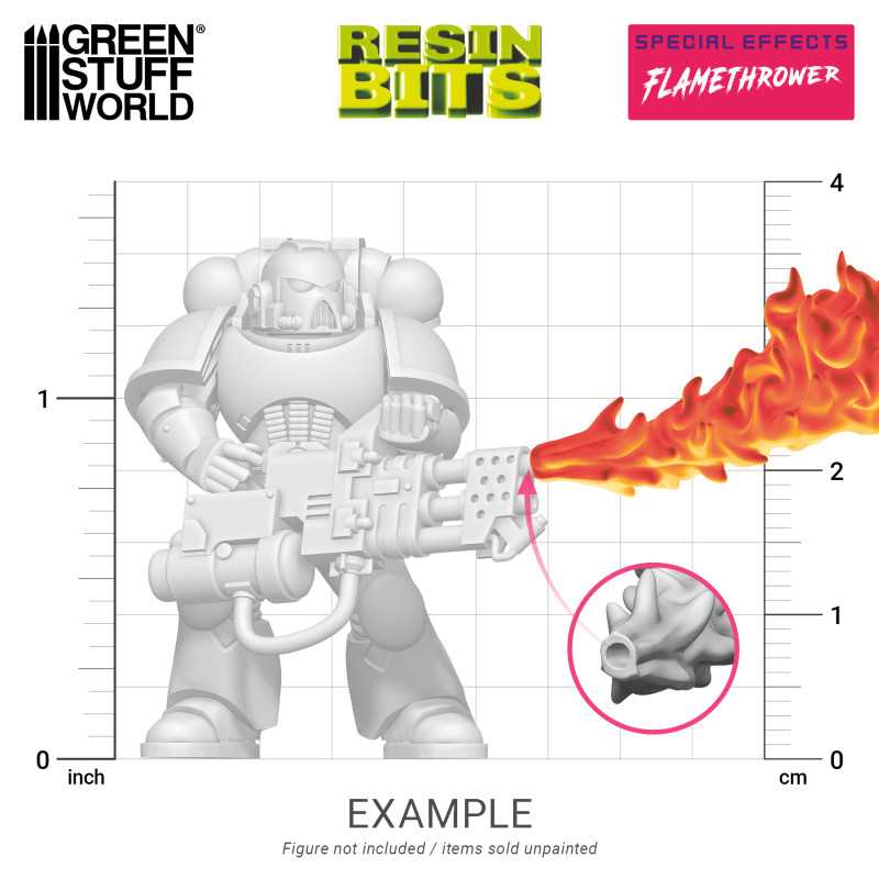 3D printed set - Flamethrower Effect (Green Stuff World)