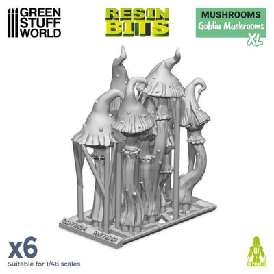 3D printed set - Goblin Mushrooms XL (Green Stuff World)