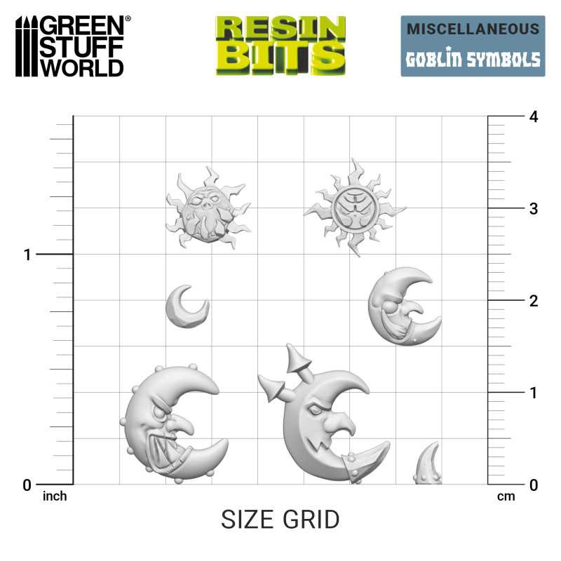 3D printed set - Goblin Symbols (Green Stuff World)