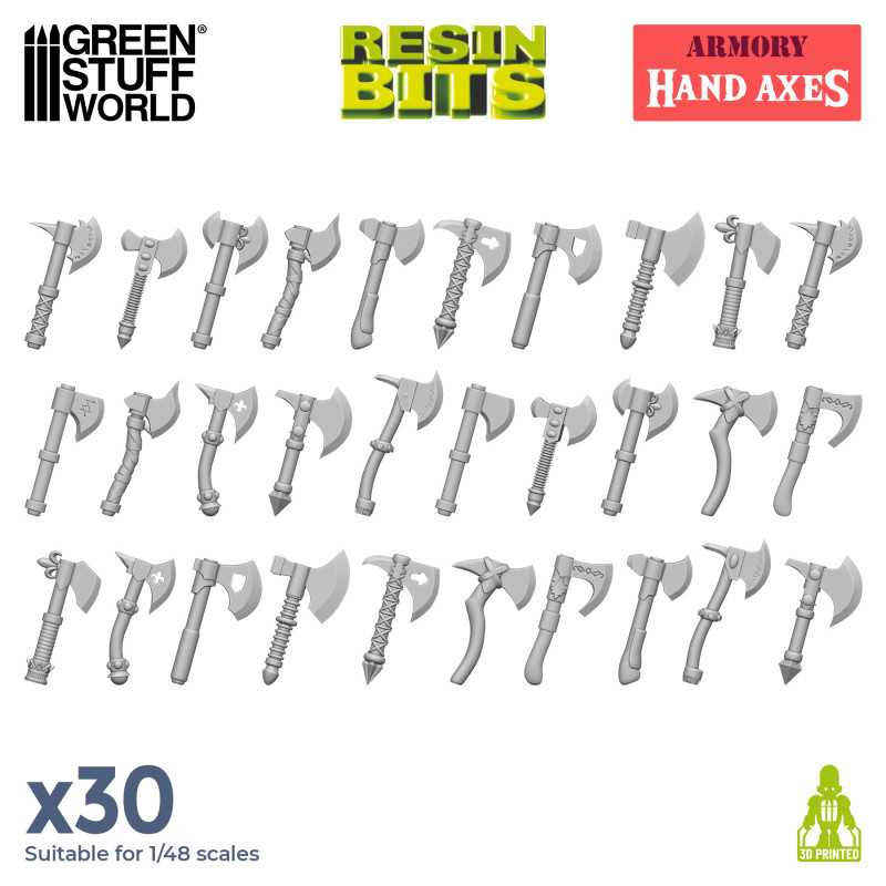 3D printed set - Hand Axes (Green Stuff World)