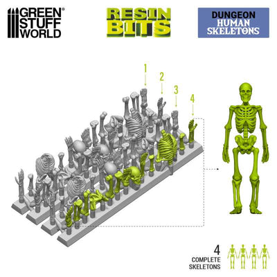 3D printed set - Human Skeletons 1:35 (Green Stuff World)