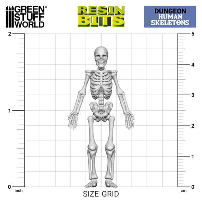 3D printed set - Human Skeletons 1:48 (Green Stuff World)