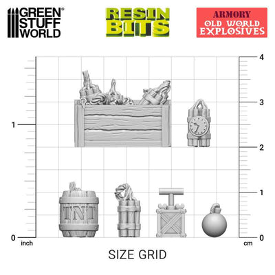 3D printed set - Old World Explosives (Green Stuff World)