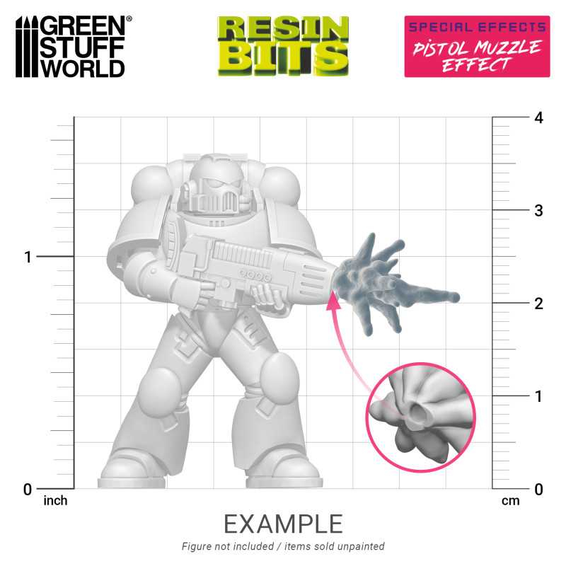 3D printed set - Pistol Muzzle Flash (Green Stuff World)