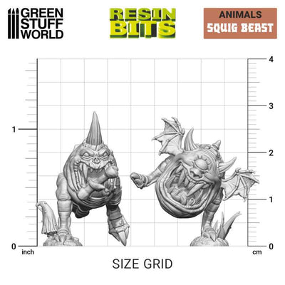 3D printed set - Squig beasts (Green Stuff World)