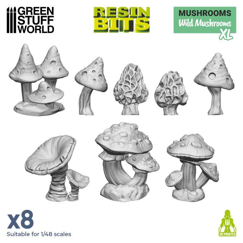 3D printed set - Wild Mushrooms XL (Green Stuff World)