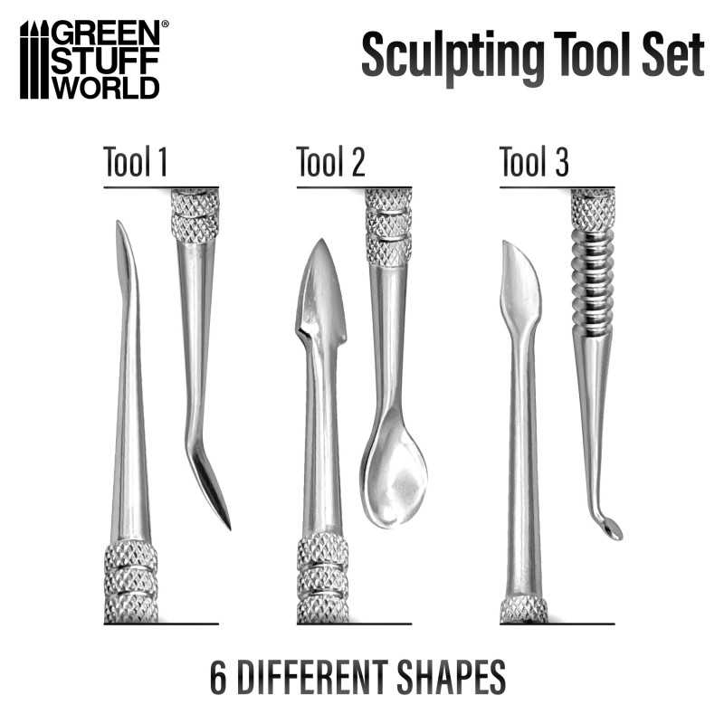 3x Sculpting Tools (Green Stuff World)