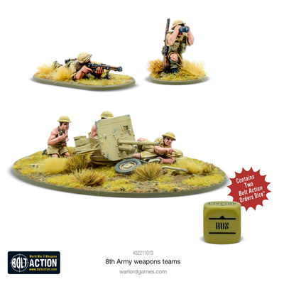 Bolt Action: 8th Army weapons teams