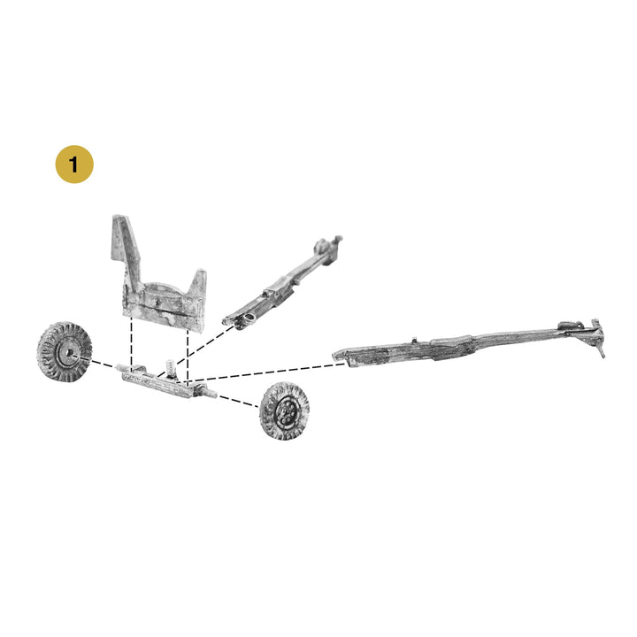 Bolt Action: 6 pdr anti-tank gun with British infantry (winter) crew