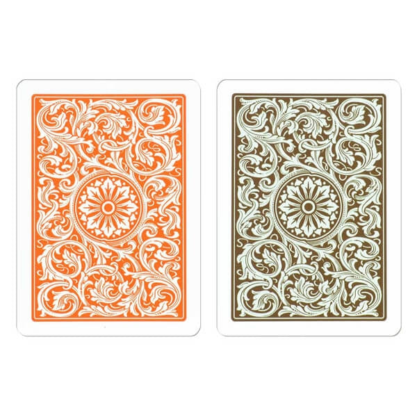 Copag 100% Plastic Poker Orange/Brun, Double Deck