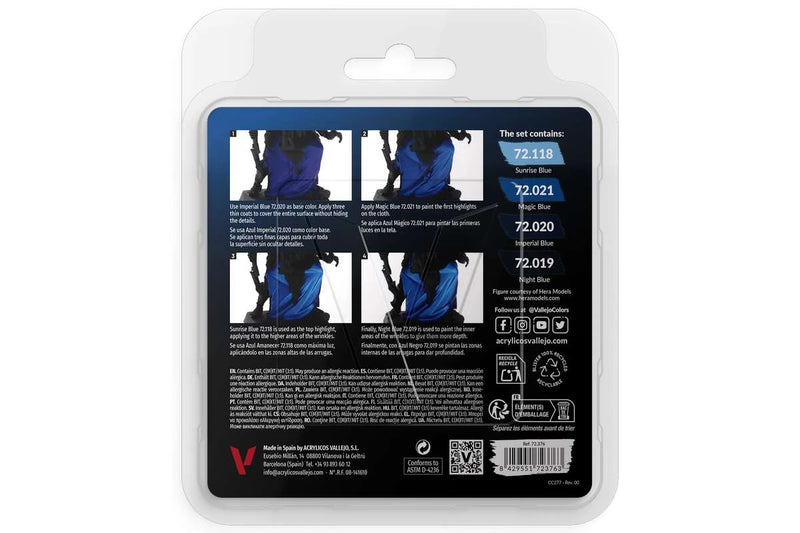 Vallejo Game Color: blue color set, 4x18ml