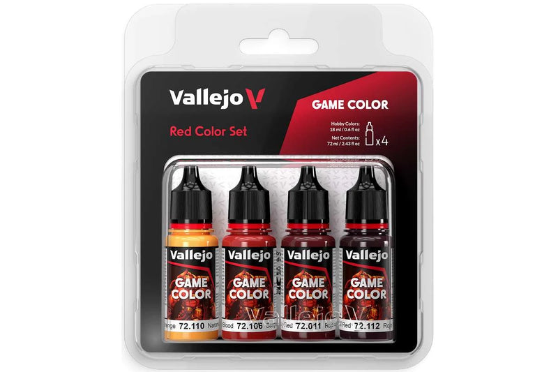 Vallejo Game Color: red color set, 4x18ml