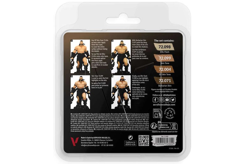 Vallejo Game Color: tanned skin set, 4x18ml