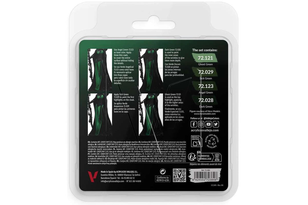 Vallejo Game Color: green color set, 4x18ml