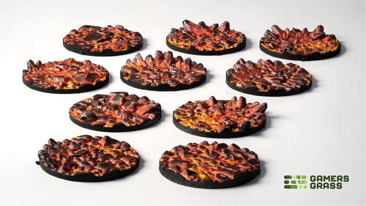 GamersGrass Molten Lava - Round 28mm (x10)