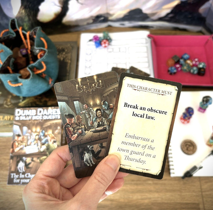 Dumb Dares & Silly Side Quests – The In Character Game for your RPG Party
