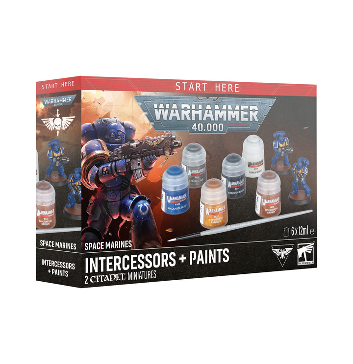Warhammer 40,000: Space Marines Intercessors + Paints