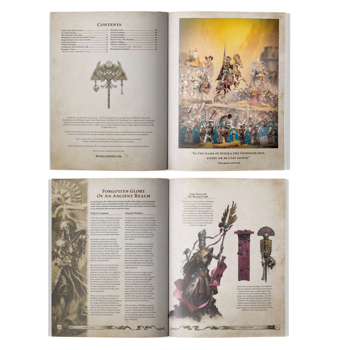 Warhammer: The Old World - Arcane Journal, The War of Settra's Fury