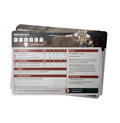 Warhammer 40,000: Adepta Sororitas - Datasheet Cards