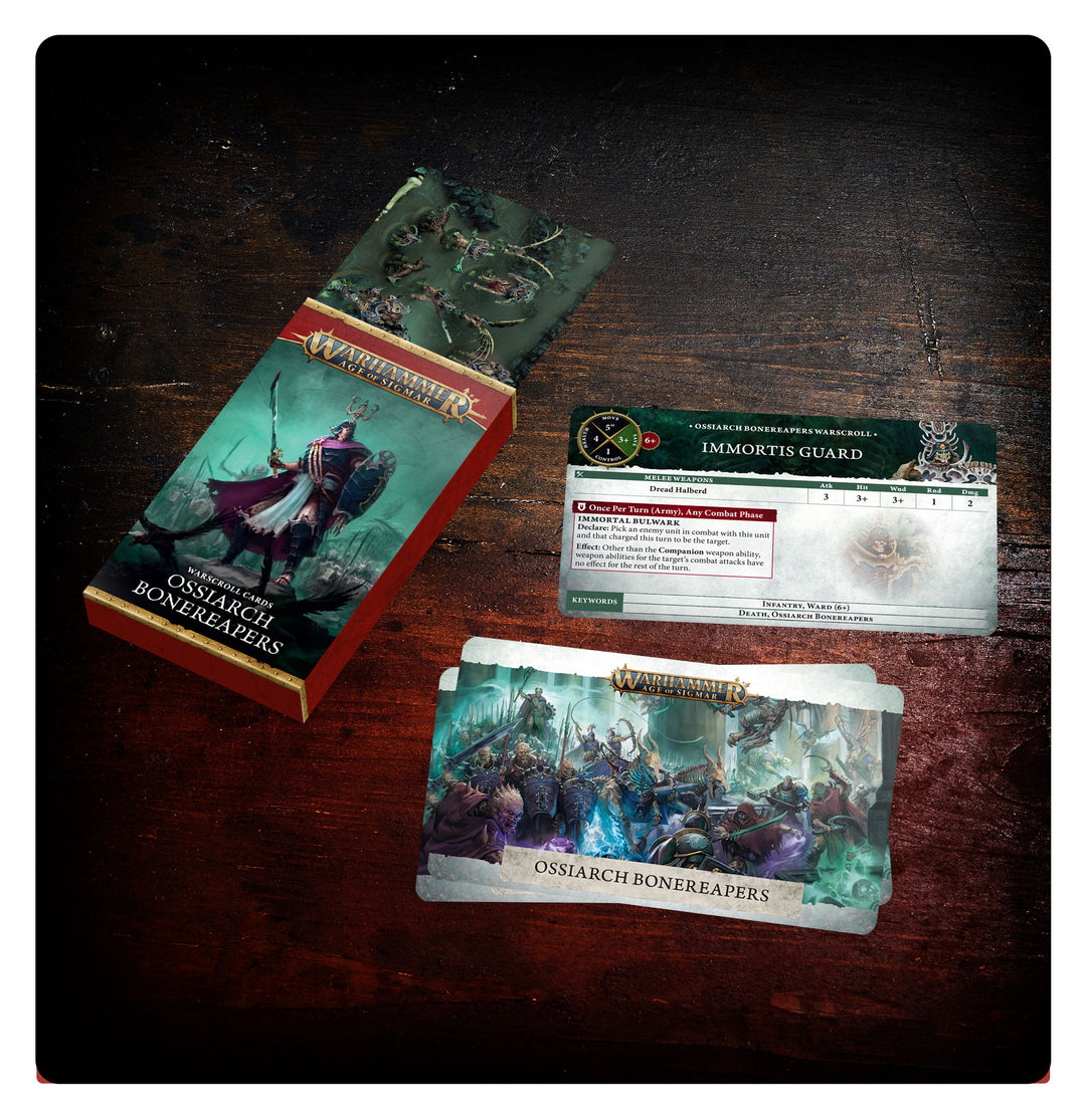 Warhammer Age of Sigmar: Ossiarch Bonereapers Warscroll Cards