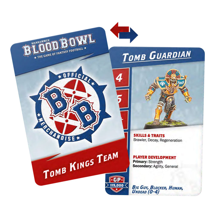 Blood Bowl: Tomb Kings Team Reference Card Pack