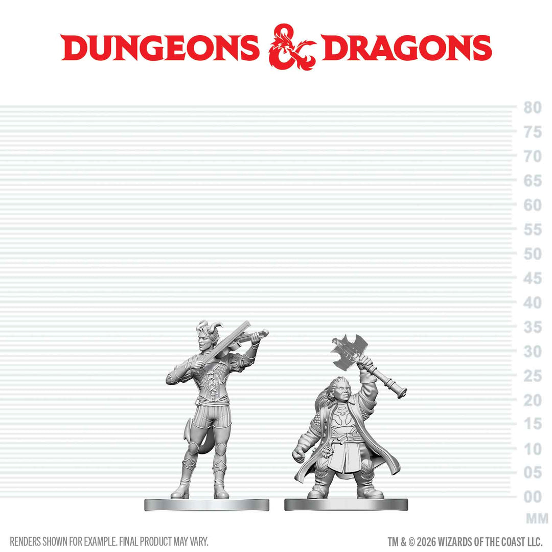 Dungeons & Dragons - Nolzur's Marvelous Miniatures: Tiefling Bard & Dwarf Cleric