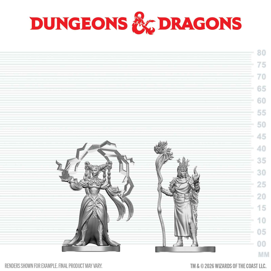 Dungeons & Dragons - Nolzur's Marvelous Miniatures: Human Druid & Elf Sorcerer