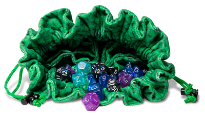 Velvet Dice Bag: Dragon Storm - Green