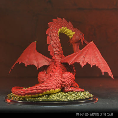 Dungeons & Dragons: Icons of the Realms: 50th Anniversary - Classic Red Dragon Boxed Miniature