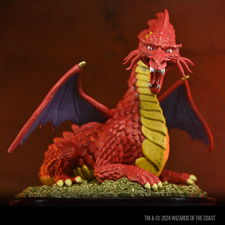 Dungeons & Dragons: Icons of the Realms: 50th Anniversary - Classic Red Dragon Boxed Miniature