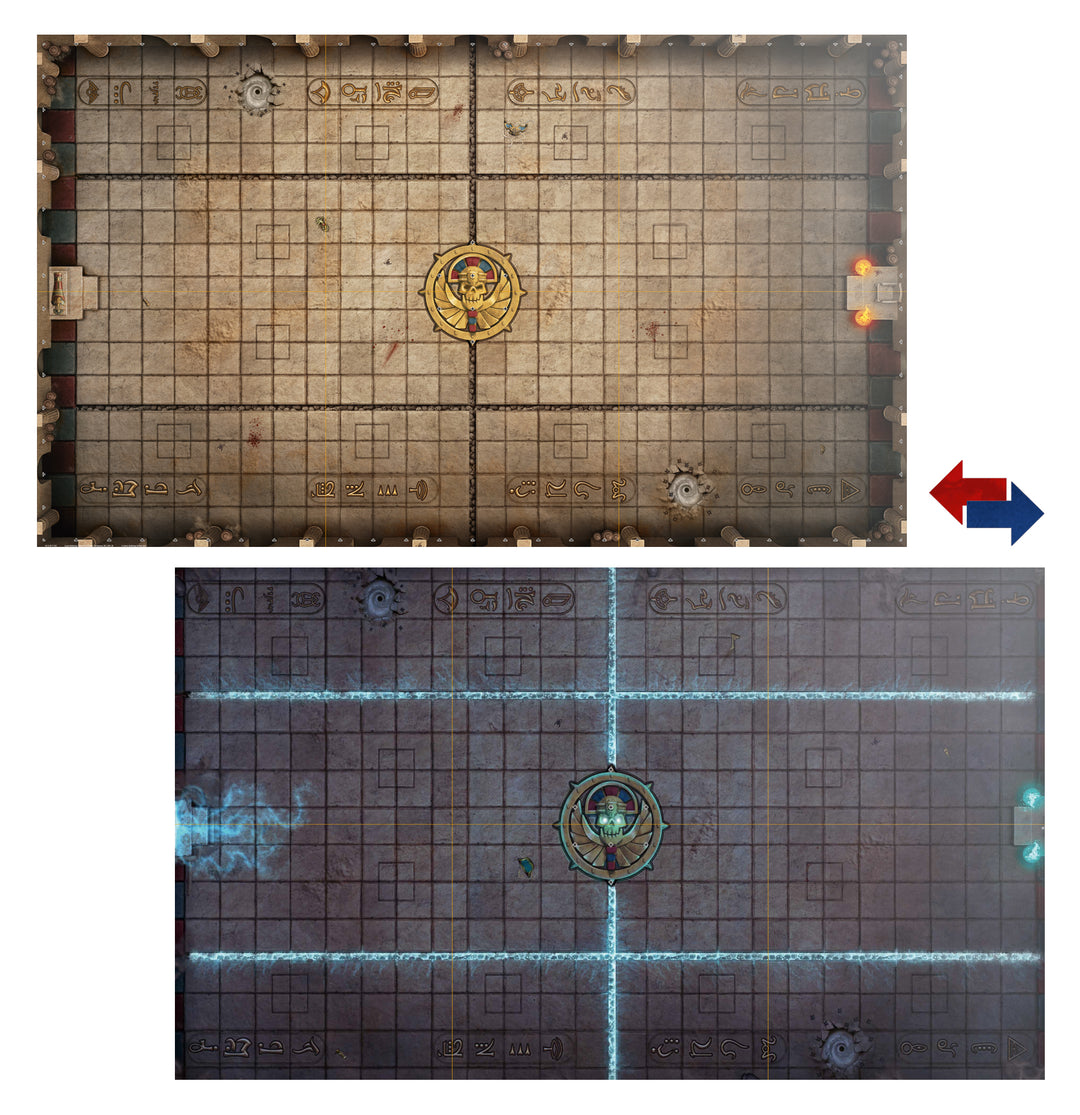 Blood Bowl: Tomb Kings Pitch - Double-sided Pitch and Dugouts Set