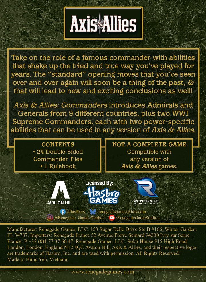Axis & Allies: Commanders