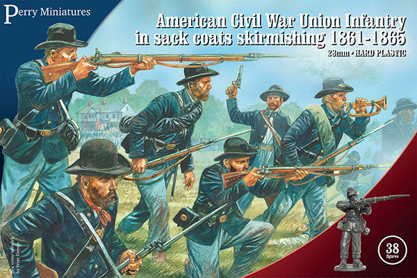 American Civil War Union Infantry in sack coats skirmishing 1861-65 (Perry Miniatures) (ACW 120)